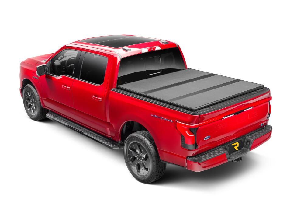 Solid Fold ALX Tonneau Cover Black Textured Paint 2021-2026 Ford F-150 5' 7 inch Bed (Includes Lightning) Extang