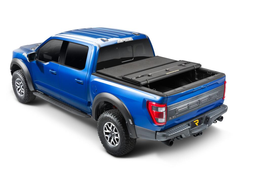 Solid Fold ALX Tonneau Cover Black Textured Paint 2021-2026 Ford F-150 8' 2 inch Bed Extang