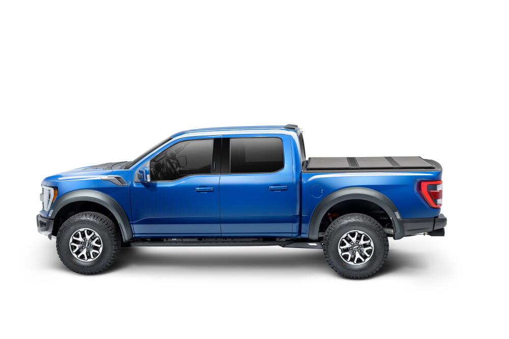 Solid Fold ALX Tonneau Cover Black Textured Paint 2021-2026 Ford F-150 8' 2 inch Bed Extang