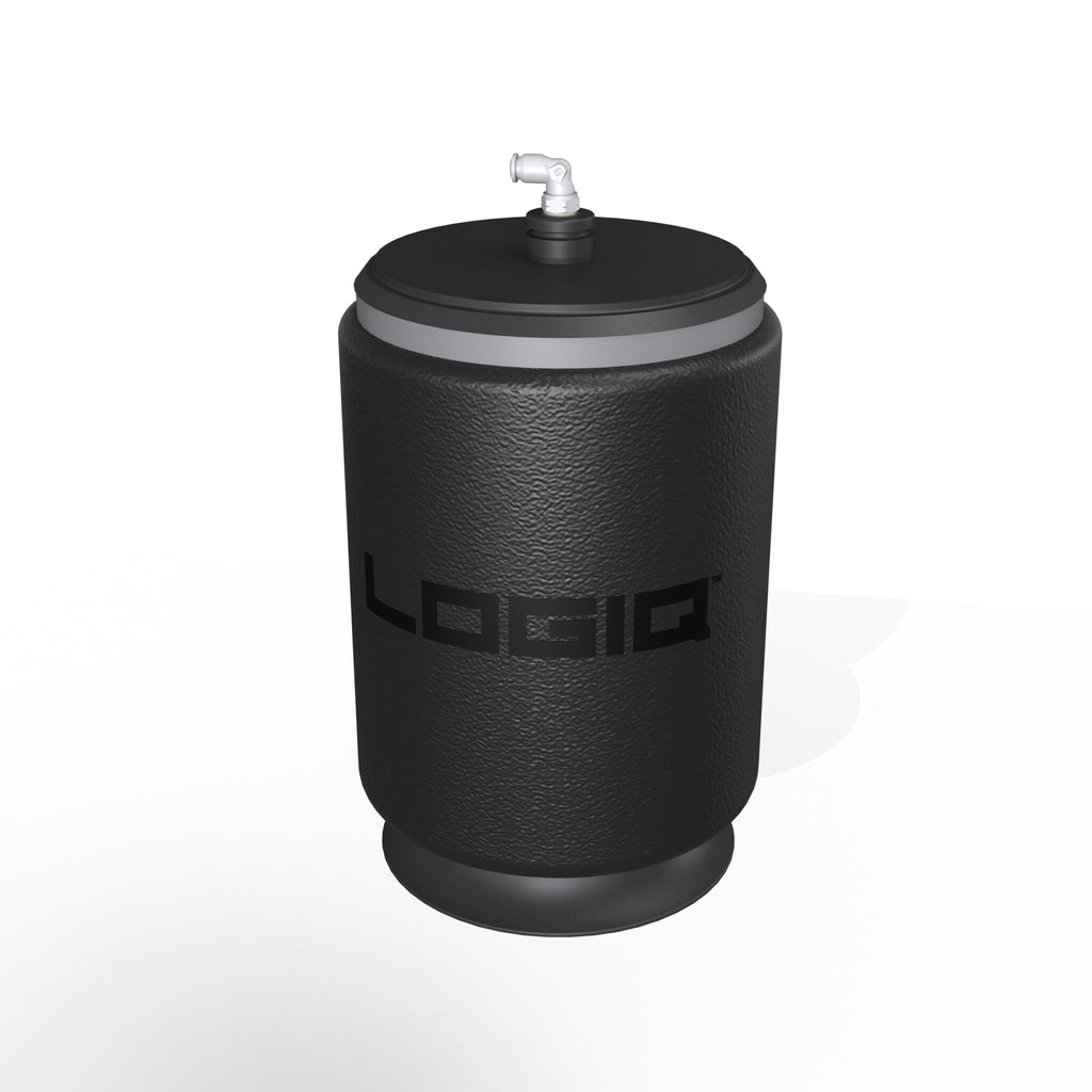Replacement Air Spring (IQ-ASA-8359) with Elbow Fitting Installed LogiQ Suspension