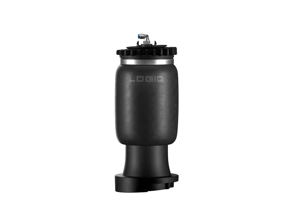 Replacement Air Spring (IQ-ASA-11090) with Elbow Fitting Installed LogiQ Suspension