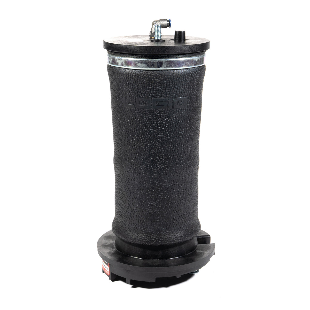 Replacement Driver Side Air Spring (IQ-ASA-52220-D) with Elbow Fitting Installed LogiQ Suspension