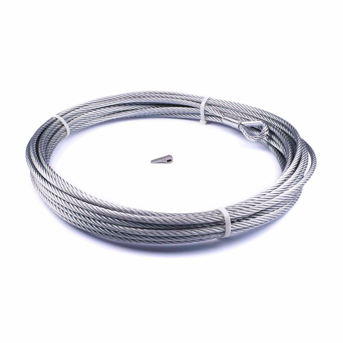 Replacement Steel Winch Rope, 3/8 in x 80 ft, Galvanized, for VR10 and VR12