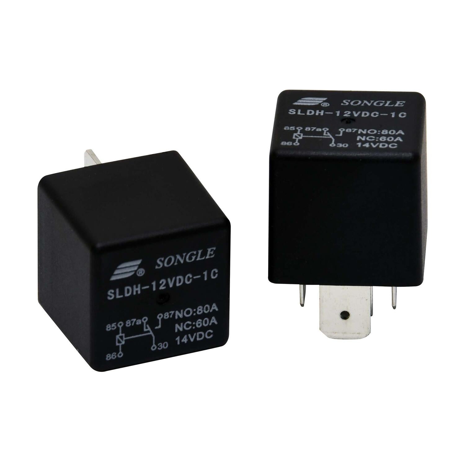 Superwinch Repl 80A SPDT 5-Pin Relay 2-Pack