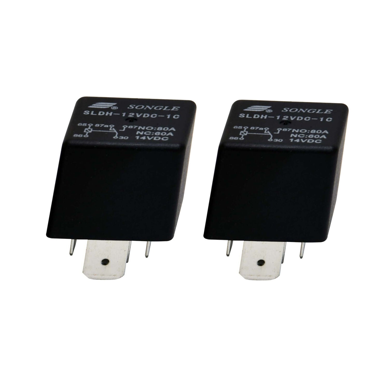Superwinch Repl 80A SPDT 5-Pin Relay 2-Pack