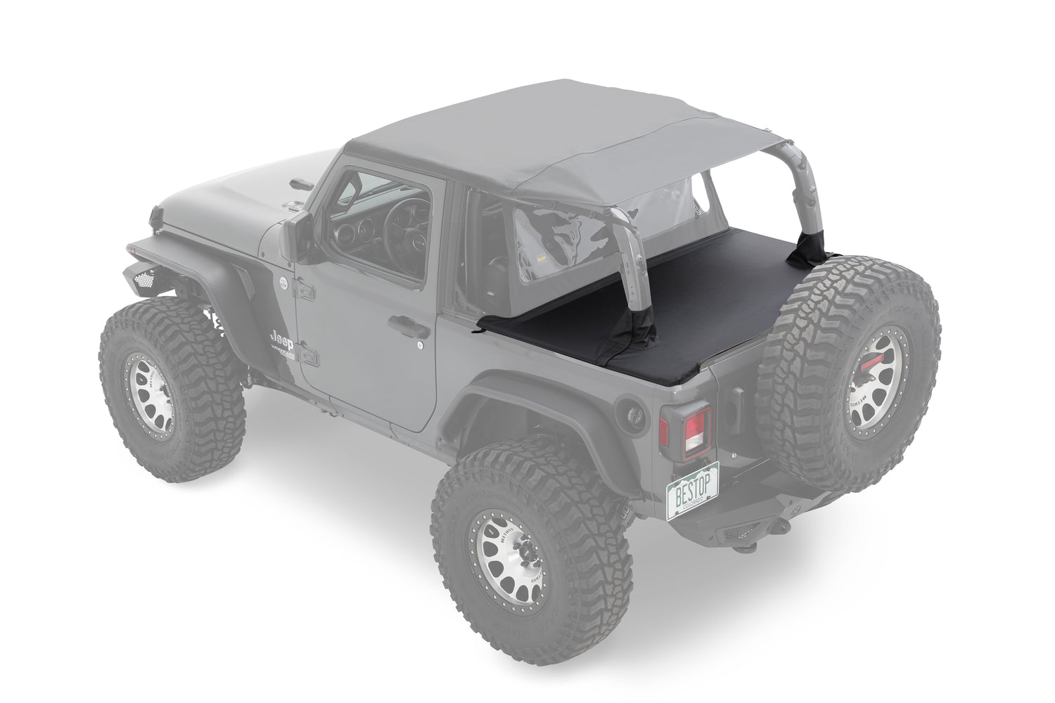 Duster Deck Cover Jeep '18-26 Wrangler JL 2-Door Black Diamond Bestop