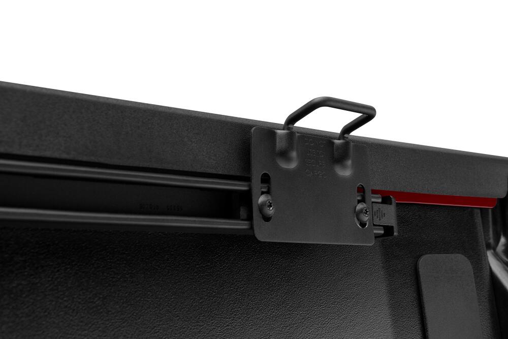Trifecta ALX Tonneau Cover Black Leather Grained Fabric 2014-2021 Toyota Tundra 5' 7 inch Bed with Deck Rail System without Trail Special Edition Storage Boxes Extang