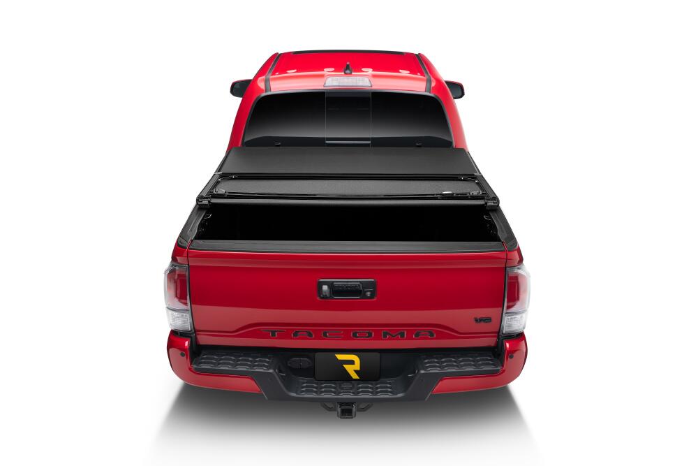 Trifecta ALX Tonneau Cover Black Leather Grained Fabric 2014-2021 Toyota Tundra 8' 2 inch Bed with Deck Rail System Extang
