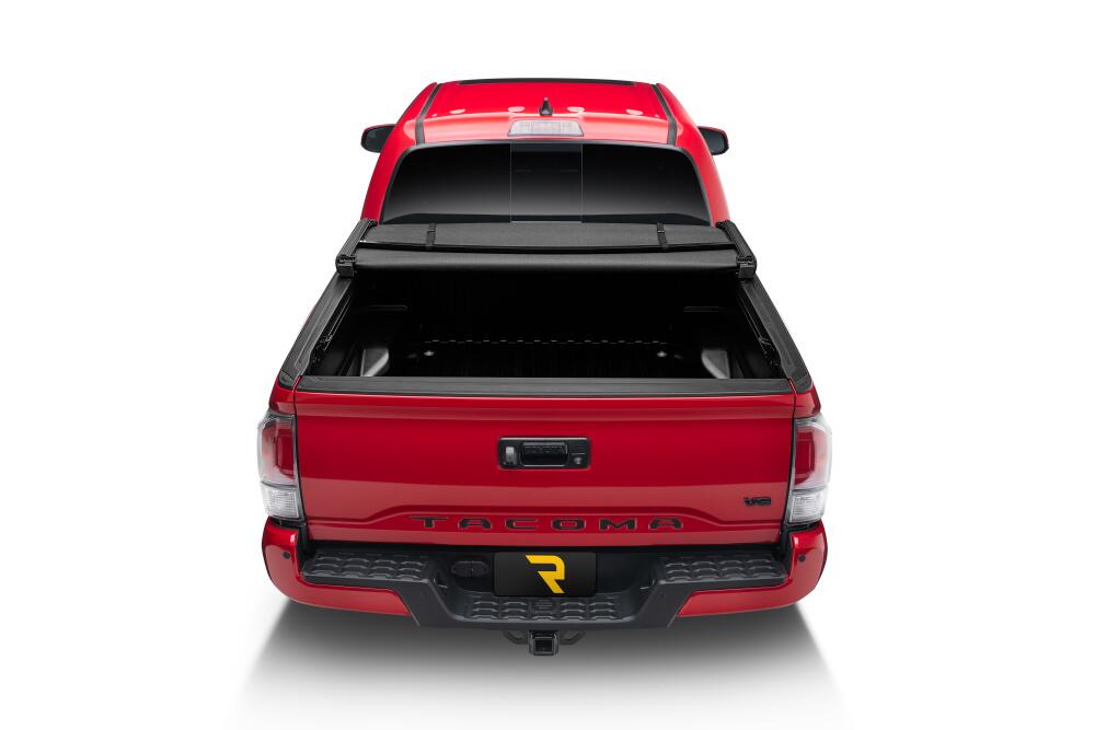 Trifecta ALX Tonneau Cover Black Leather Grained Fabric 2014-2021 Toyota Tundra 8' 2 inch Bed with Deck Rail System Extang