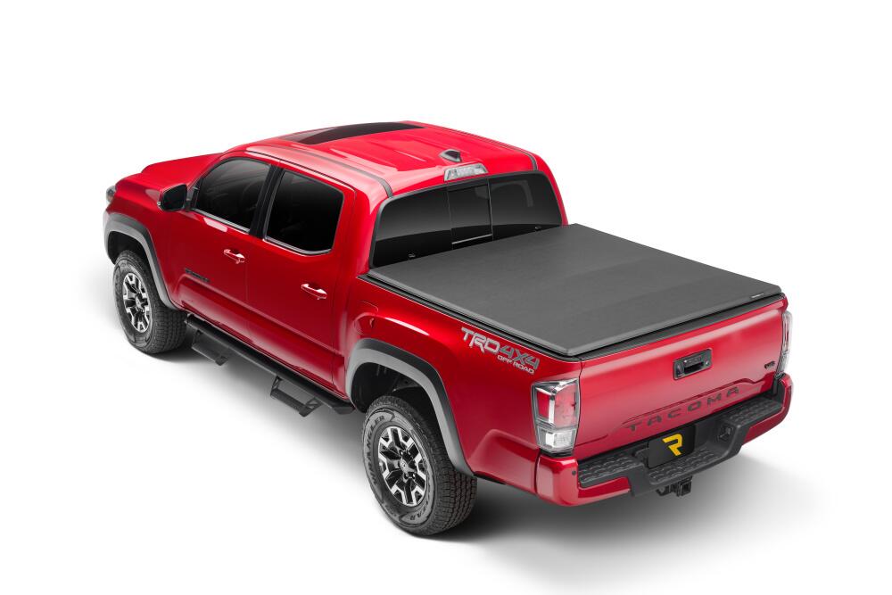 Trifecta ALX Tonneau Cover Black Leather Grained Fabric 2022-2026 Toyota Tundra 6' 7 inch Bed with Deck Rail System Extang