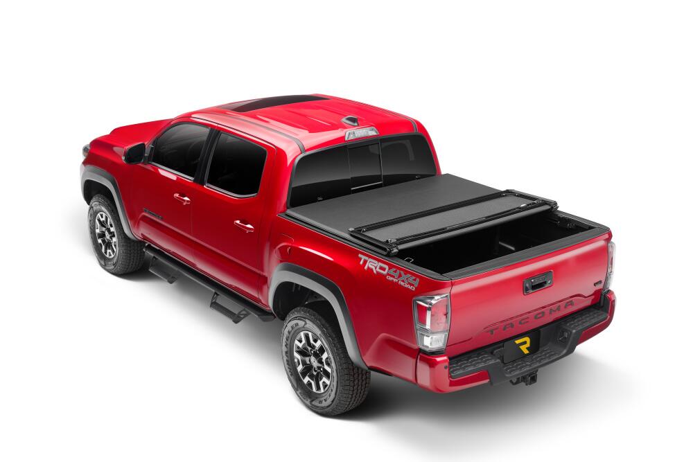 Trifecta ALX Tonneau Cover Black Leather Grained Fabric 2022-2026 Toyota Tundra 6' 7 inch Bed with Deck Rail System Extang