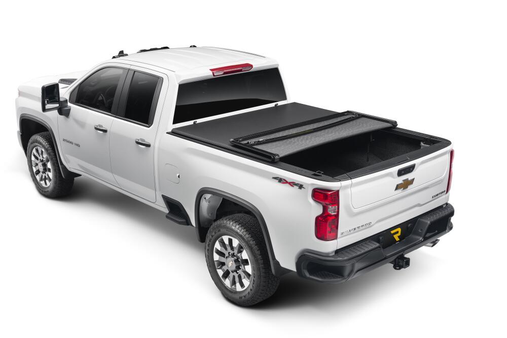 Trifecta ALX Tonneau Cover Black Leather Grained Fabric 2020-2026 Silverado/Sierra 2500 HD/3500 HD 6' 9 inch Bed without Factory Side Storage Boxes Extang