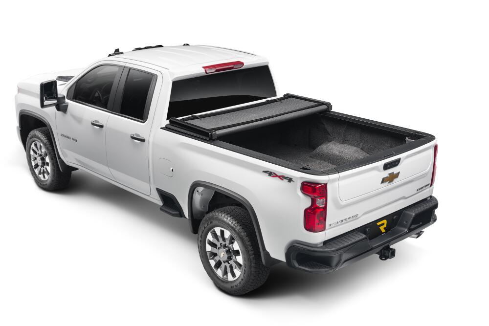Trifecta ALX Tonneau Cover Black Leather Grained Fabric 2020-2026 Silverado/Sierra 2500 HD/3500 HD 6' 9 inch Bed without Factory Side Storage Boxes Extang