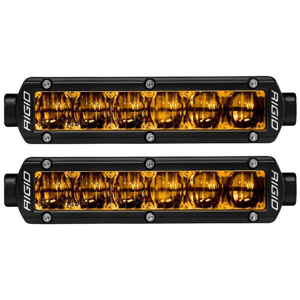 SAE J583 Compliant Selective Yellow Fog Light Pair Sr-Series Pro 6 Inch Street Legal Surface Mount Rigid Industries