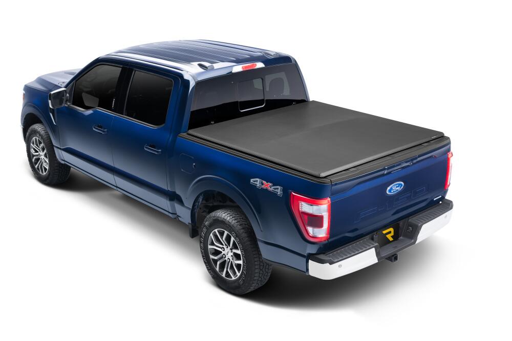 Trifecta ALX Tonneau Cover Black Leather Grained Fabric 2021-2026 Ford F-150 5' 7 inch Bed (Includes Lightning) Extang