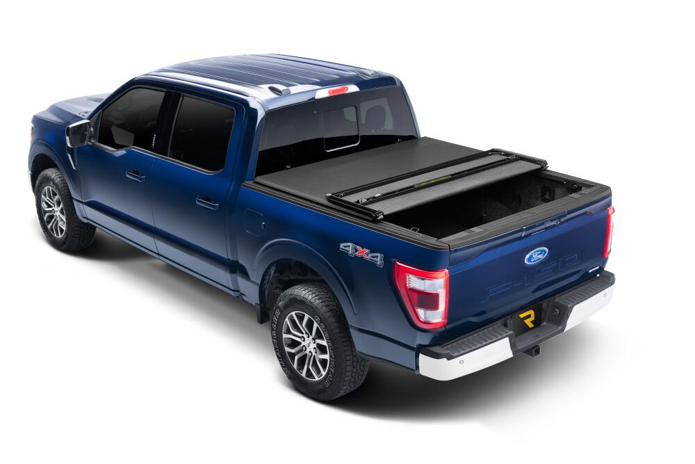 Trifecta ALX Tonneau Cover Black Leather Grained Fabric 2021-2026 Ford F-150 5' 7 inch Bed (Includes Lightning) Extang