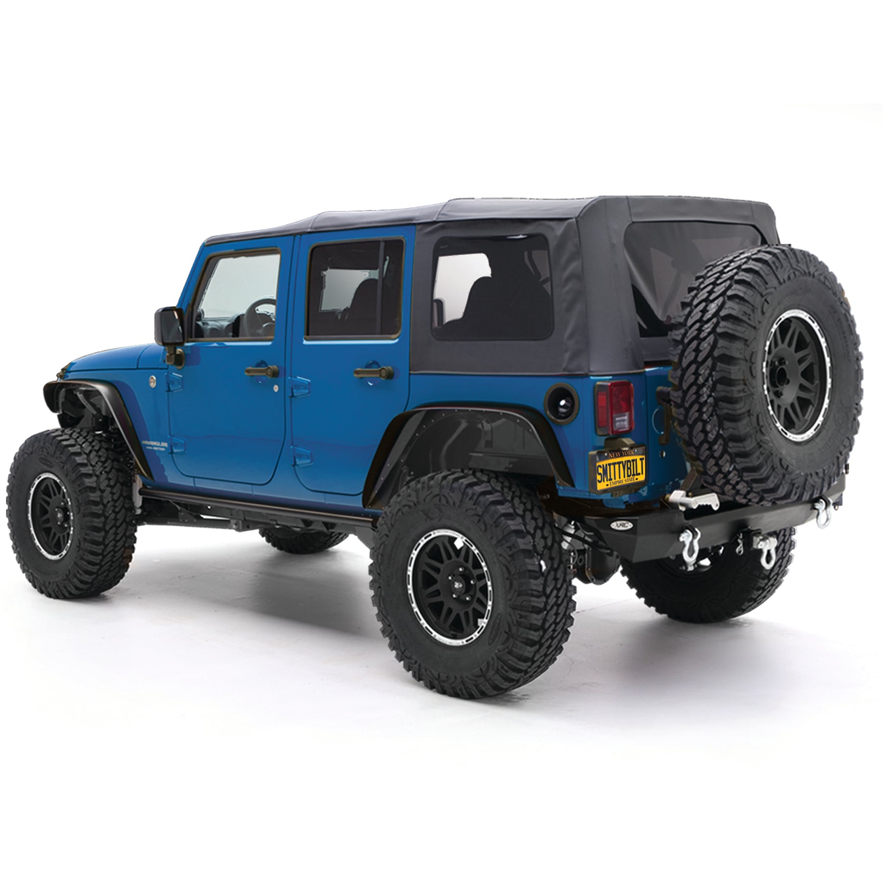 Soft Top OEM Replacement W/Tinted Windows Black Diamond 07-18 Wrangler JK 4 Door Smittybilt