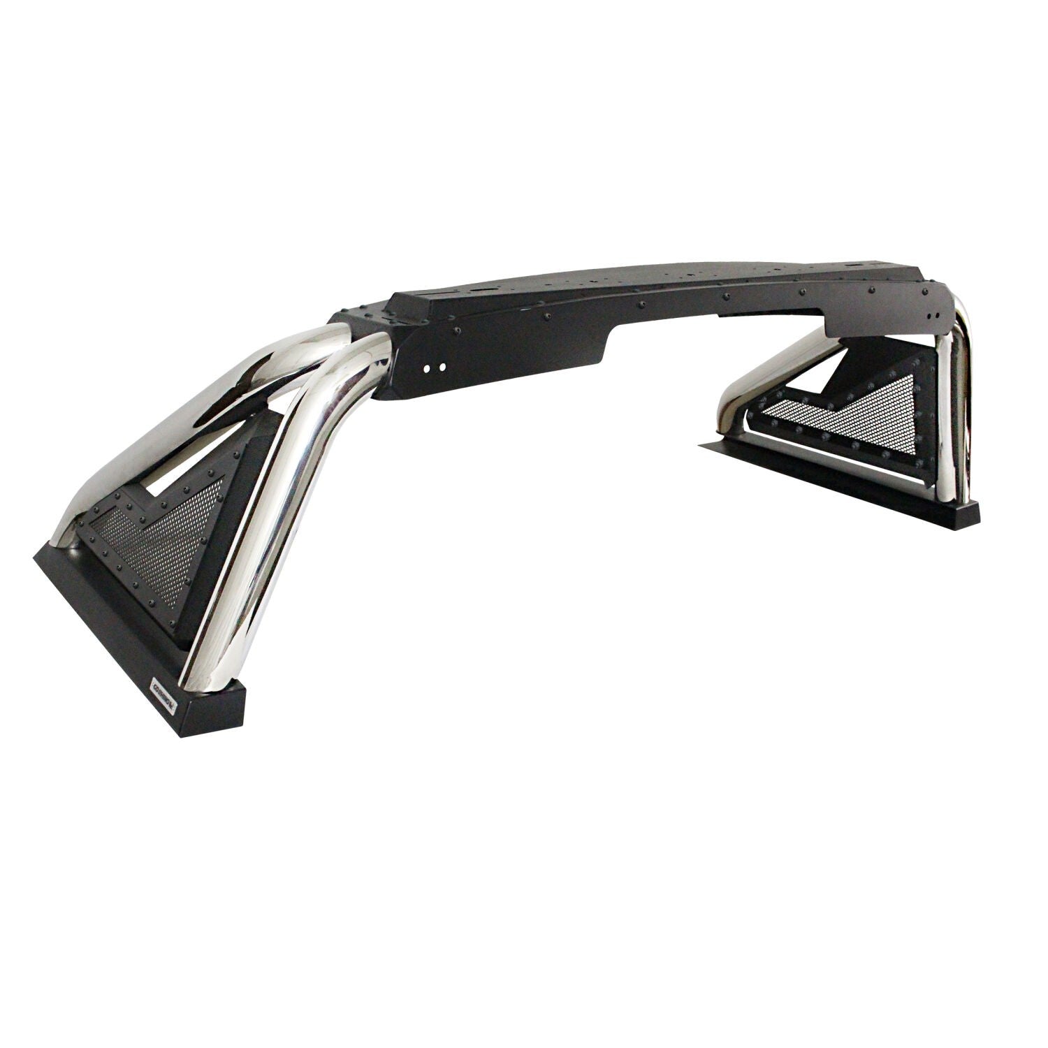Sport Bar 2.0 with Power Actuated Retractable Light Mount Polished Stainless Steel For 2019-2026 Silverado/Sierra 1500 Go Rhino