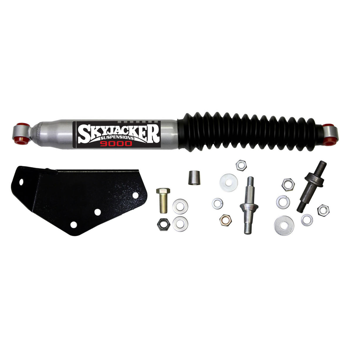 Steering Stabilizer Single Kit For Use w/6 Inch Lift Silver w/Black Boot Skyjacker
