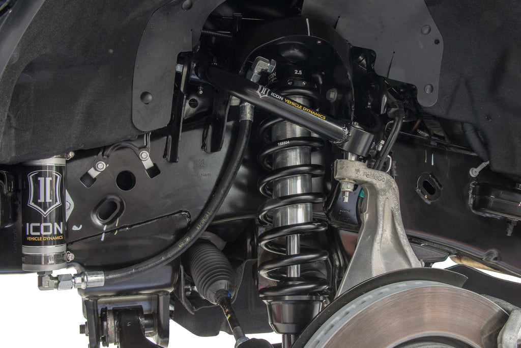 2014 Ford F-150 4WD 1.75-2.63 Inch Lift Front V.S. 2.5 Series Coilover Kit Remote Reservoir Icon Vehicle Dynamics