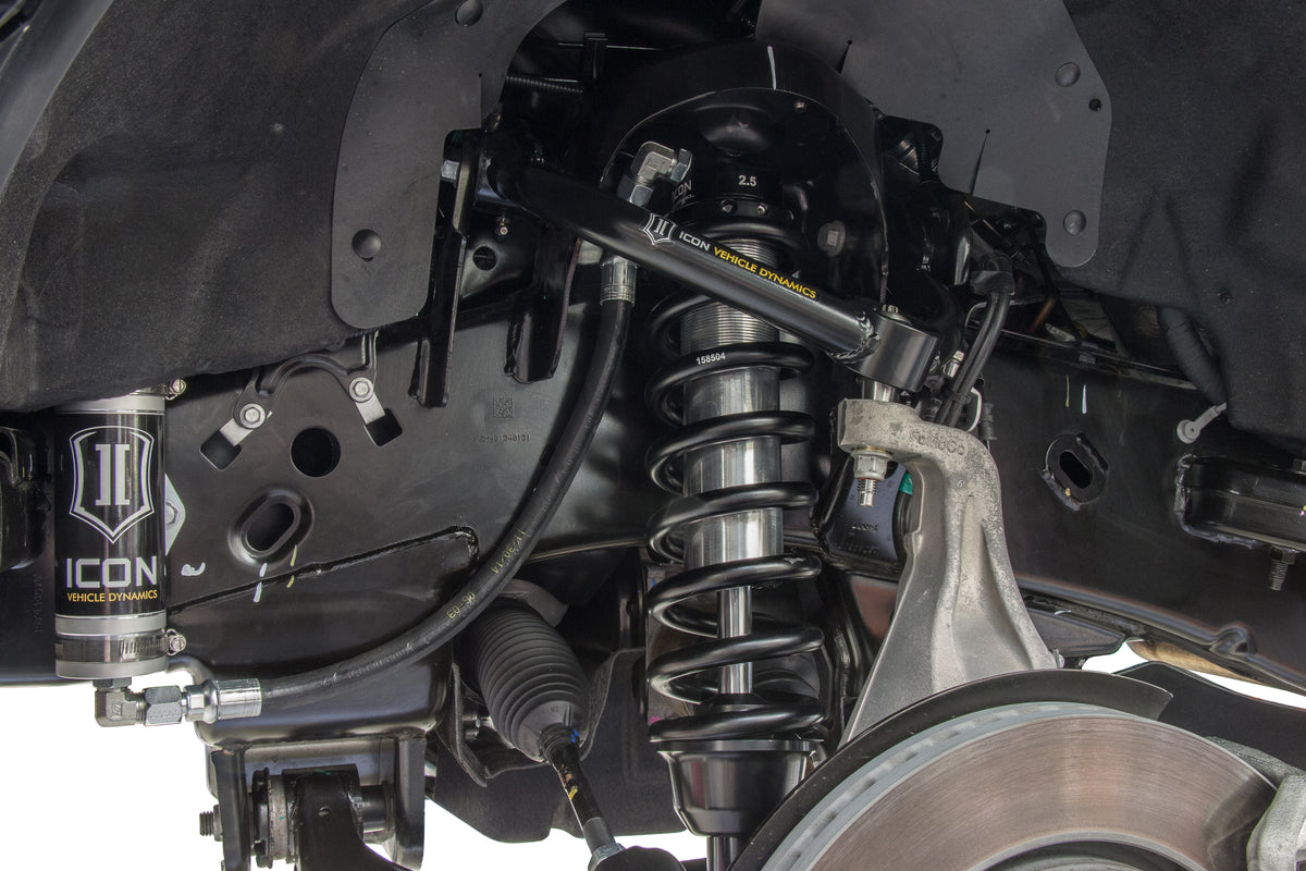 2014 Ford F-150 4WD 1.75-2.63 Inch Lift Front V.S. 2.5 Series Coilover Kit Remote Reservoir Icon Vehicle Dynamics