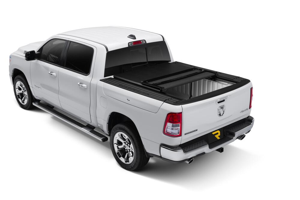 Trifecta 2.0 Tonneau Cover Black Leather Grained Fabric 2019-2026 (New Body Style) Ram 5' 7 inch Bed with RamBox with or without Multifunction Tailgate Extang
