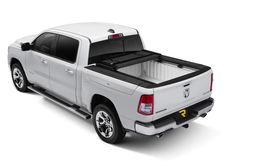 Trifecta 2.0 Tonneau Cover Black Leather Grained Fabric 2019-2026 (New Body Style) Ram 5' 7 inch Bed with RamBox with or without Multifunction Tailgate Extang