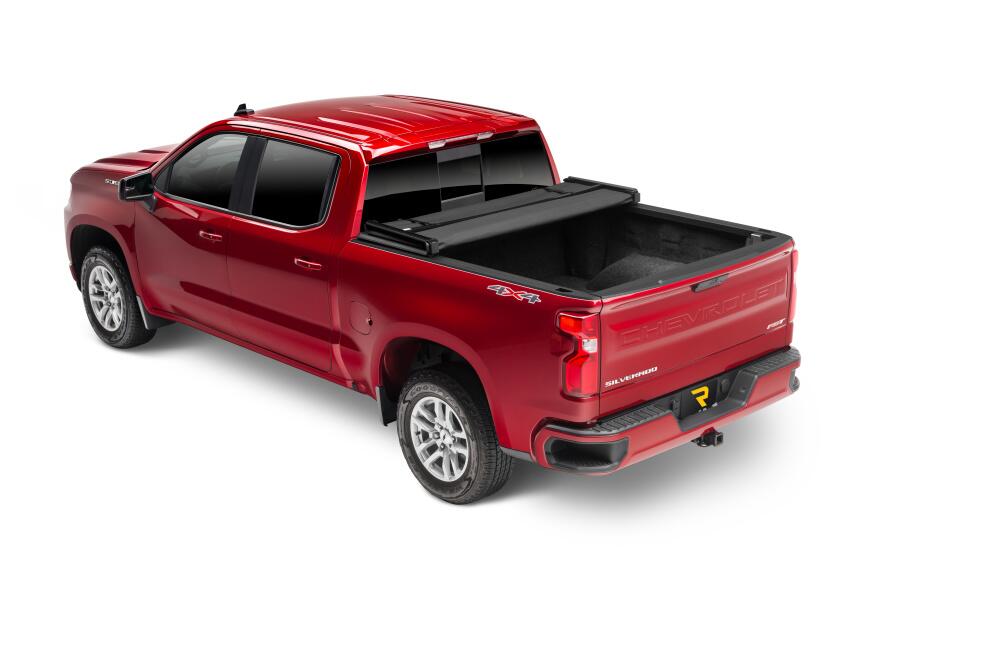 Trifecta 2.0 Tonneau Cover Black Leather Grained Fabric 2020-2026 Silverado/Sierra 2500 HD/3500 HD 8' Bed without Factory Side Storage Boxes Extang
