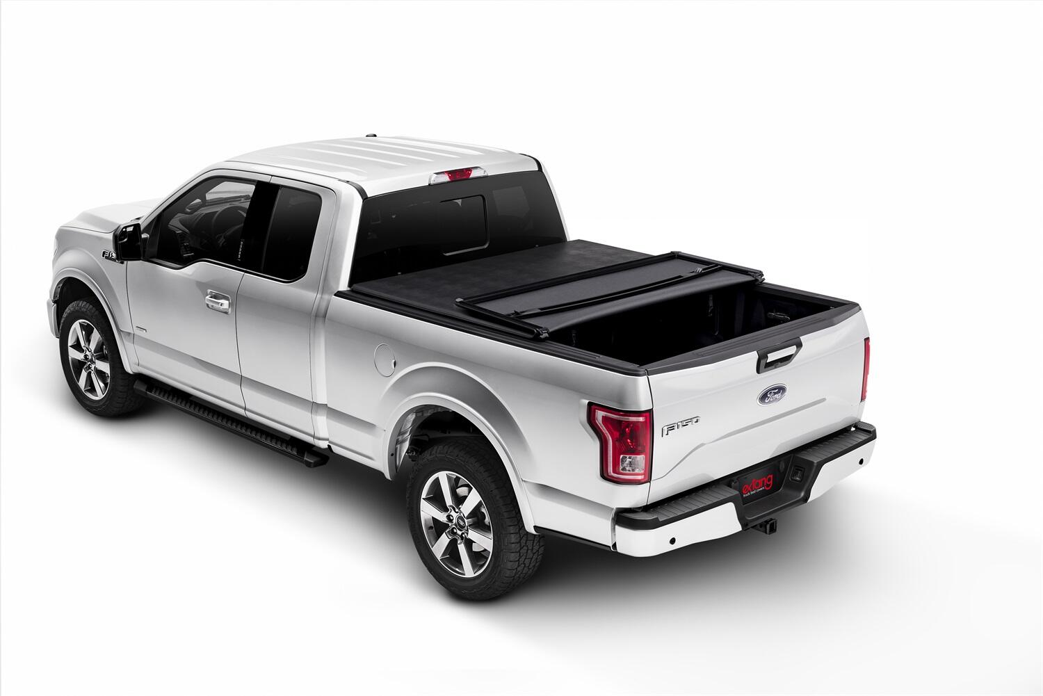 Trifecta 2.0 Tonneau Cover Black Leather Grained Fabric 1999-2016 Ford F-250/350 8' Bed Extang