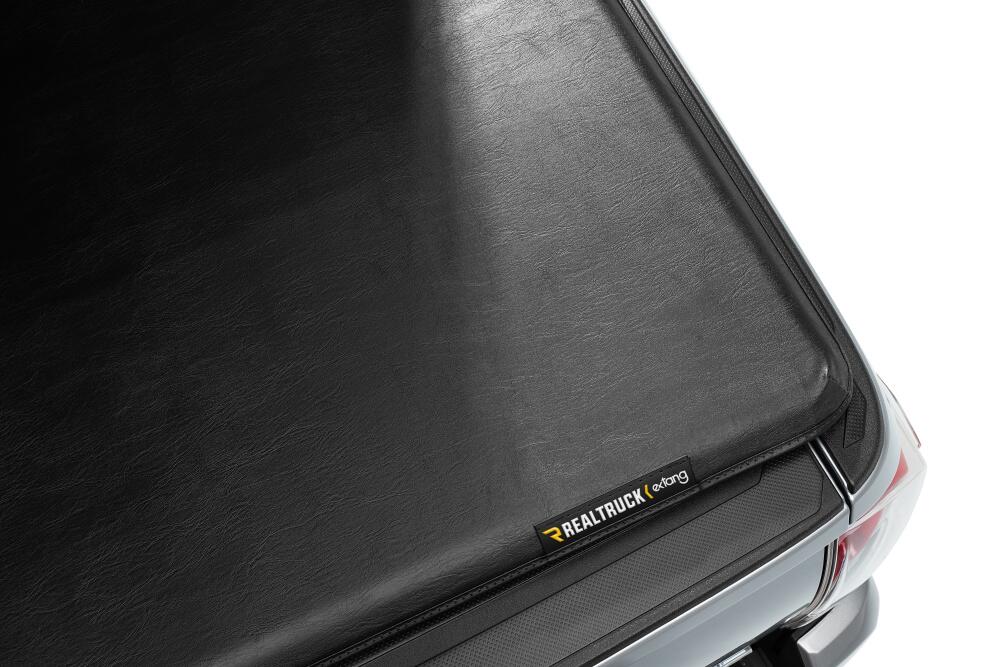 Trifecta 2.0 Tonneau Cover Black Leather Grained Fabric 2007-2013 Toyota Tundra 5' 6 inch Bed with Deck Rail System Extang
