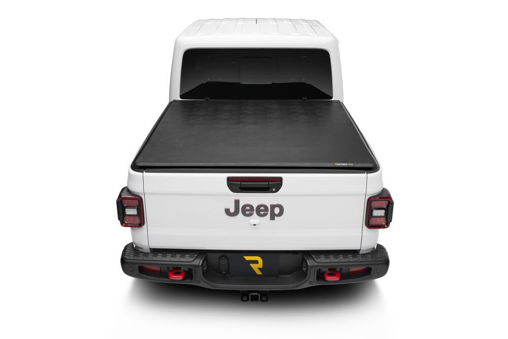 Trifecta 2.0 Tonneau Cover Black Leather Grained Fabric 2020-2025 Jeep Gladiator (JT) with or without Trail Rail System Extang