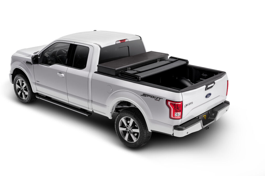 Trifecta Toolbox 2.0 Tonneau Cover Black Leather Grained Vinyl 2022-2026 Toyota Tundra 6' 7 inch Bed without Deck Rail System Extang