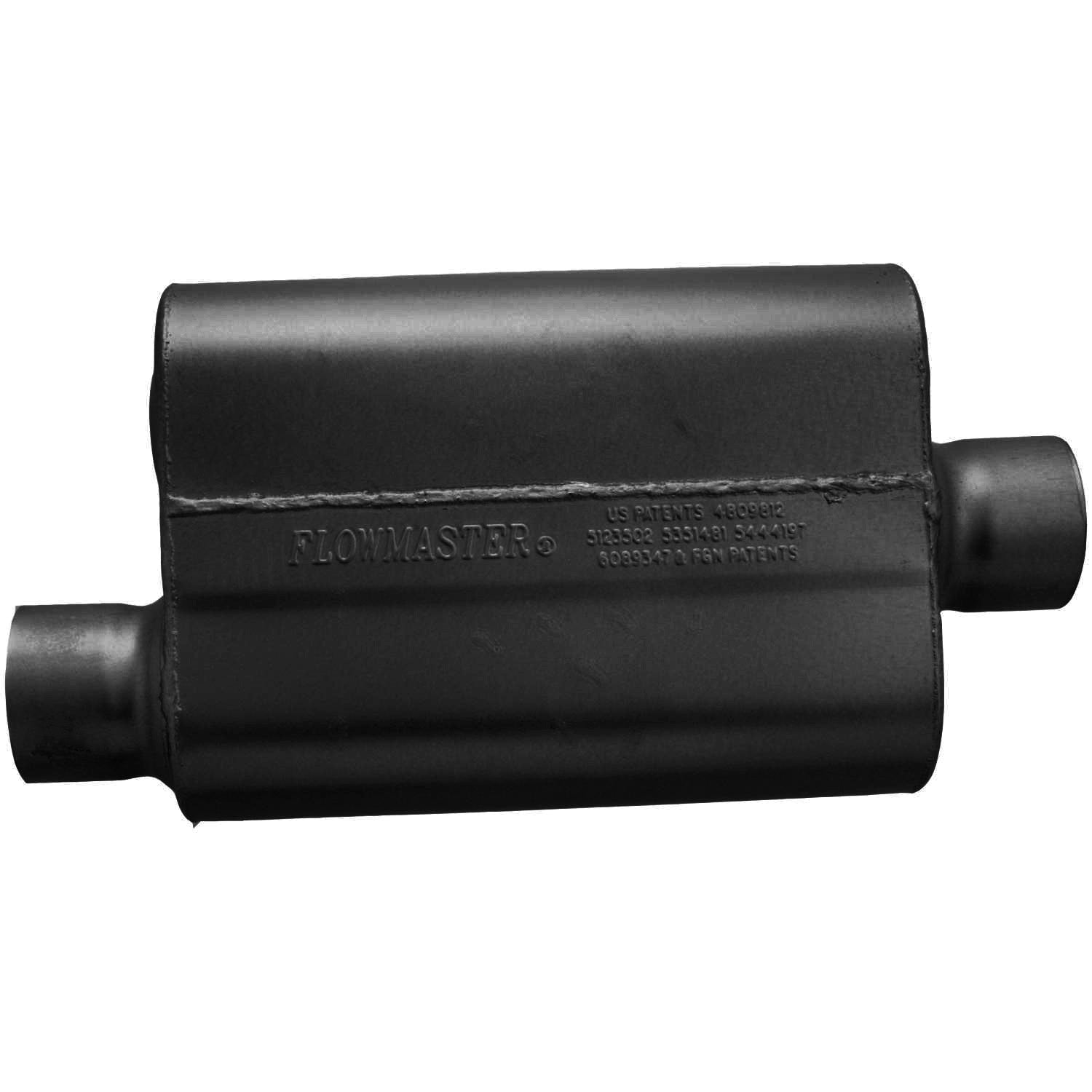40 Series Delta Flow Chambered Muffler 40 Delta Flow 3.00 Offset In 3.00 Center Out Aggressive Sound Flowmaster