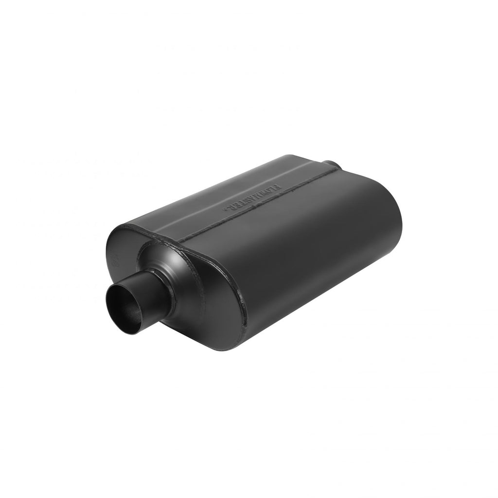 Super 40 Series Chambered Muffler Super 40 2.50 Offset In 2.50 Center Out Aggressive Sound Flowmaster