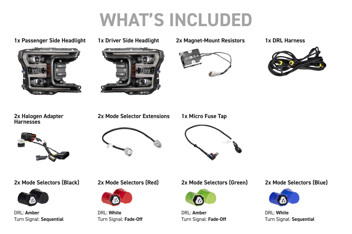 Morimoto XB Evo Headlights: 18-20 Ford F-150 (Set)