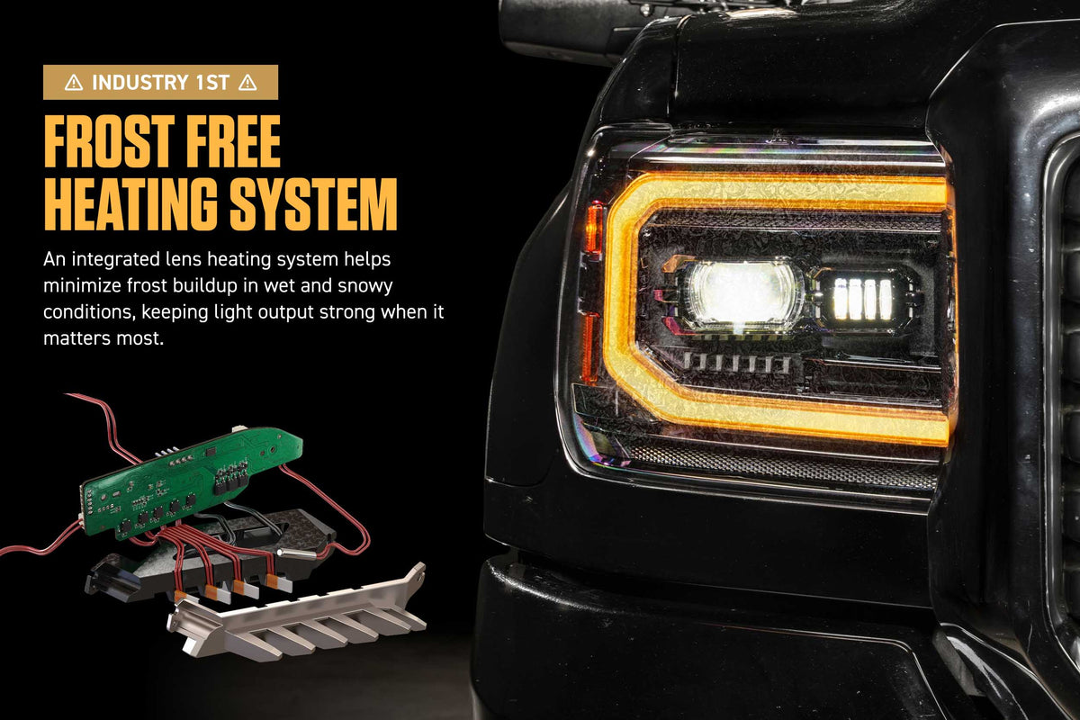Morimoto XB Evo Headlights: 14-18 GMC Sierra / 15-19 GMC Sierra HD (Set)