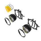 KC Flex Era 3 LED DM SAE Fog 2- Light Master Kit 07-23 Jeep JK JL JT Plastic Bumper KC HiLiTES