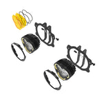 KC Flex Era 3 LED DM SAE Fog 2- Light Master Kit 07-23 Jeep JK JL JT Plastic Bumper KC HiLiTES