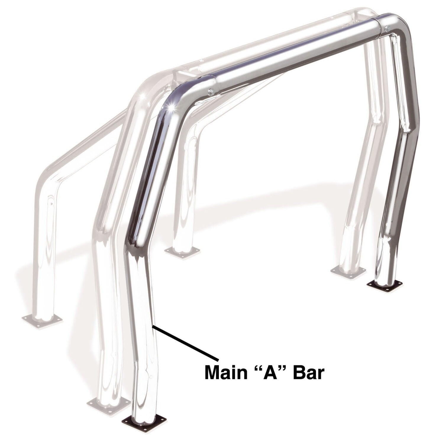 Bed Bar Component A Additional Bar Chrome 2004-2014 Ford F-150 Go Rhino