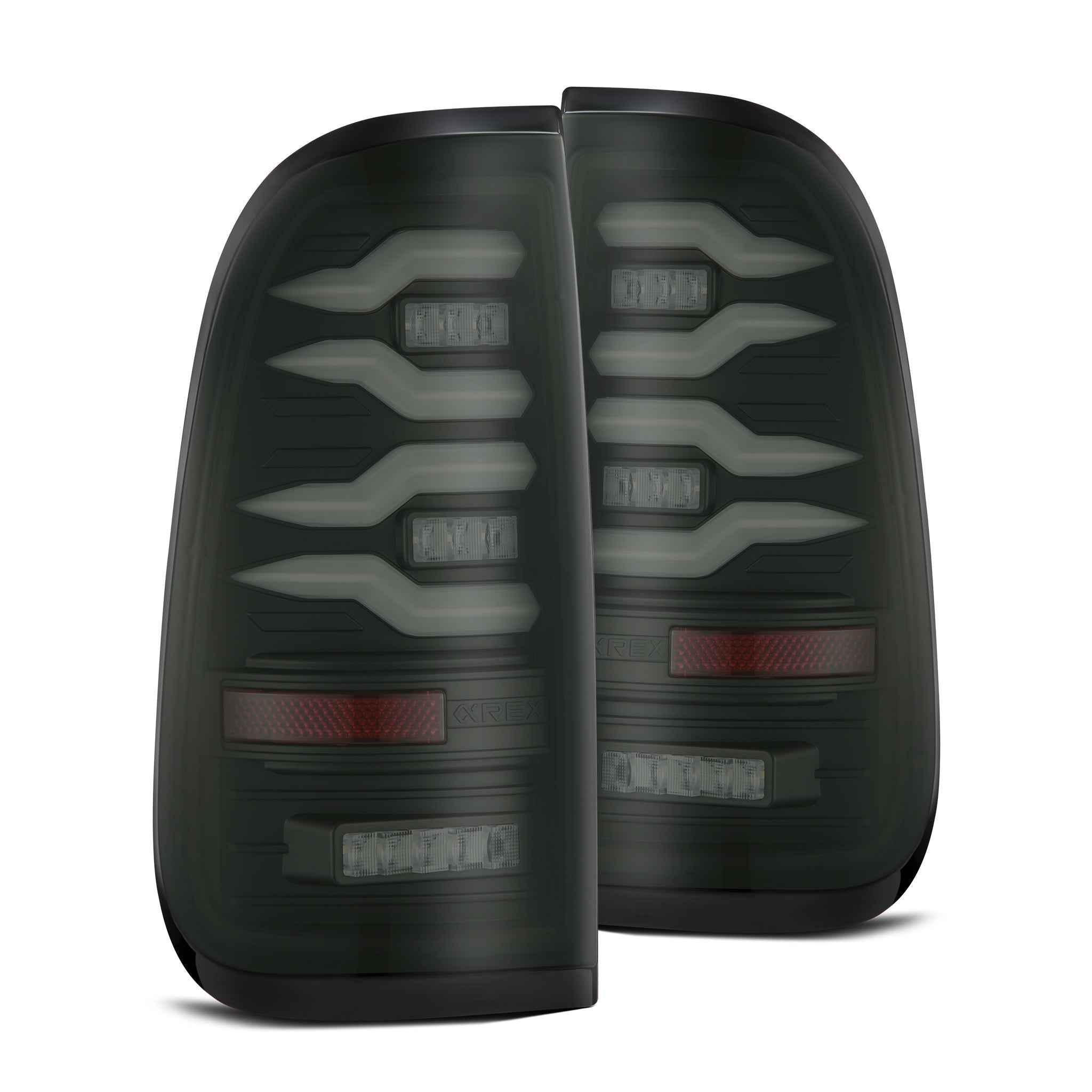 97-03 Ford F-150 / 99-16 F-250/350 Super Duty LUXX-Series LED Tail Lights Black - Apollo Off-Road