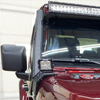 JL / JT Lower Larger Cowl LED Light Pod Brackets and Upper Bar Brackets Rock Slide Engineering