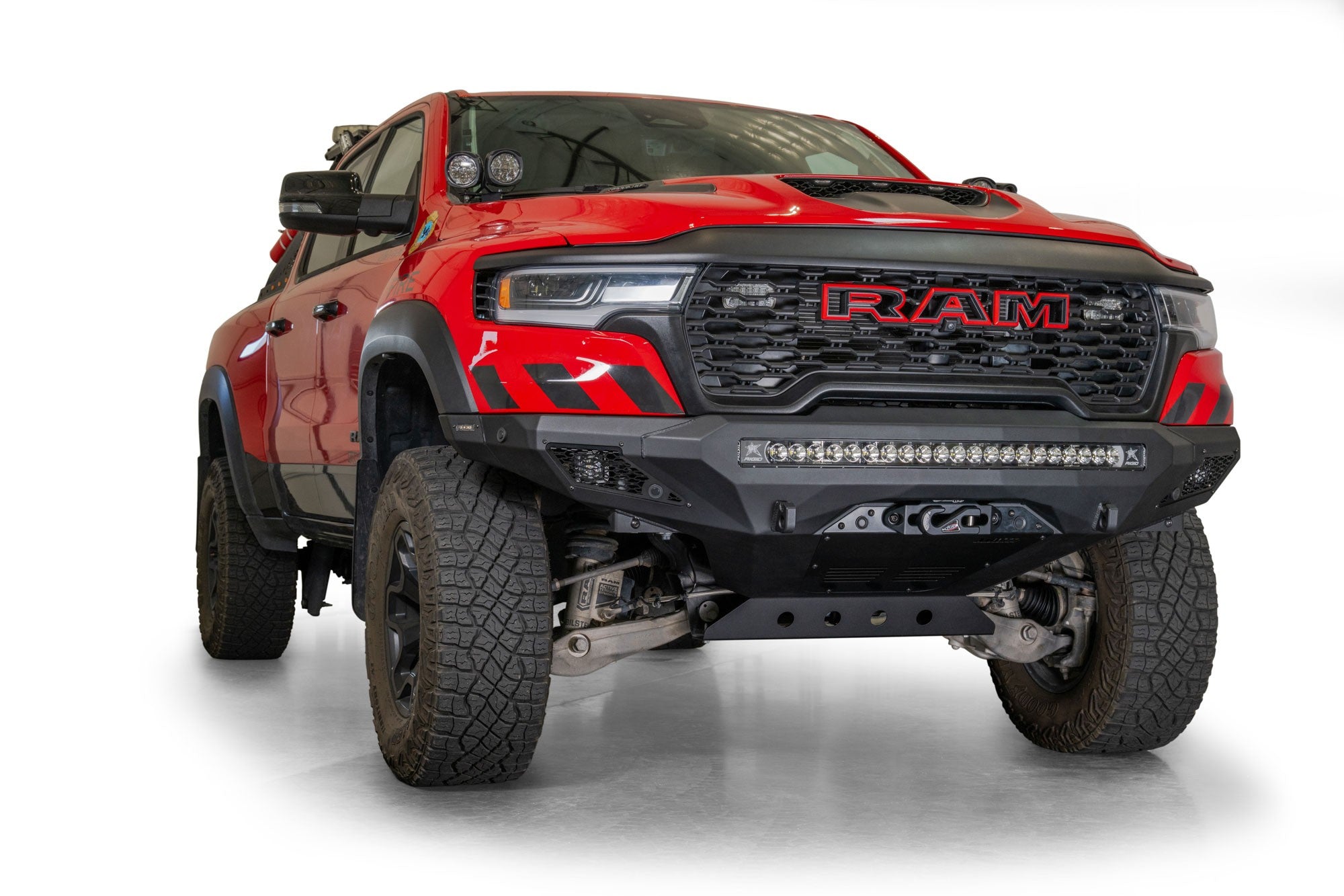 2025 Ram RHO Stealth Fighter Front Bumper Winch Kit Addictive Desert Designs