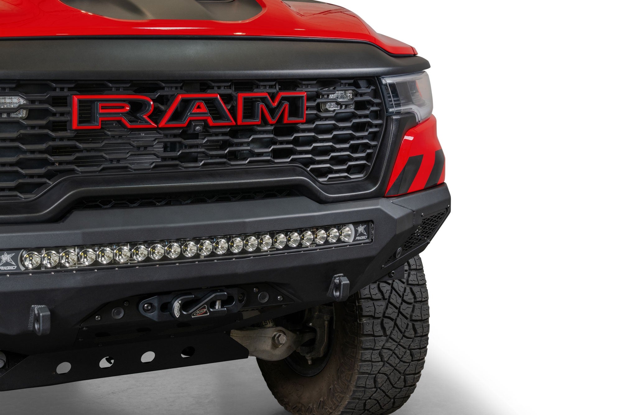 2025 Ram RHO Stealth Fighter Front Bumper Winch Kit Addictive Desert Designs