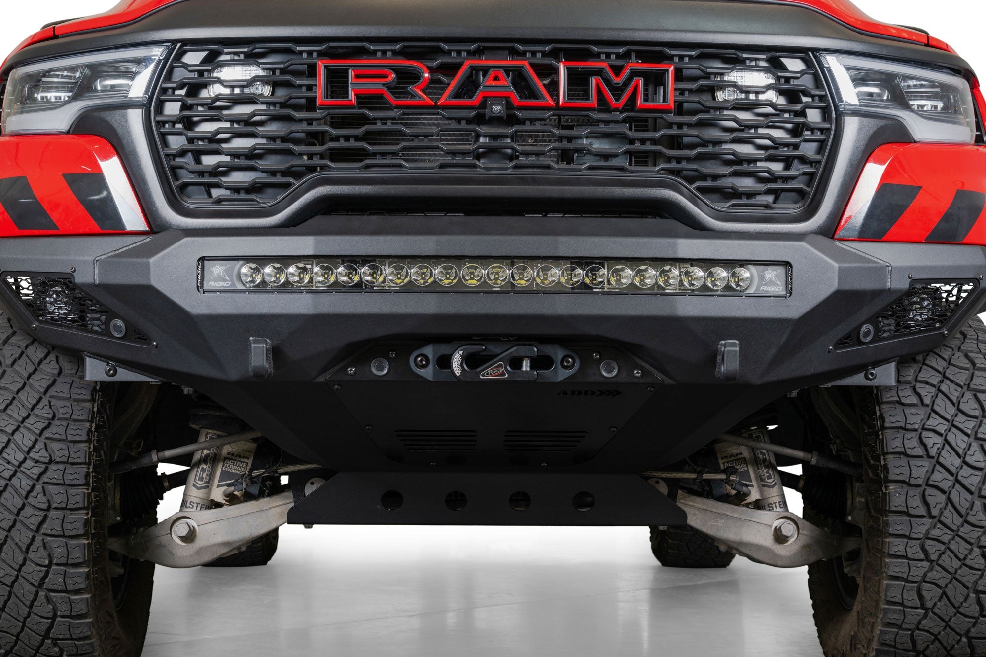2025 Ram RHO Stealth Fighter Front Bumper Winch Kit Addictive Desert Designs