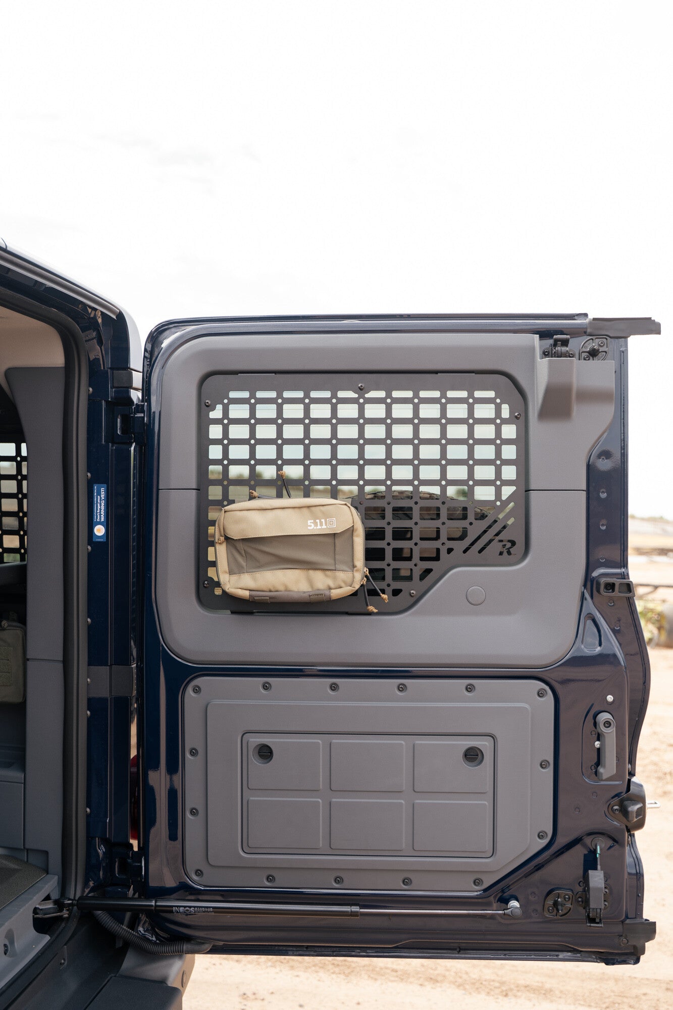 2023-2026 INEOS Grenadier Rear Door Window Molle Panels Passenger Side Rago Fabrication