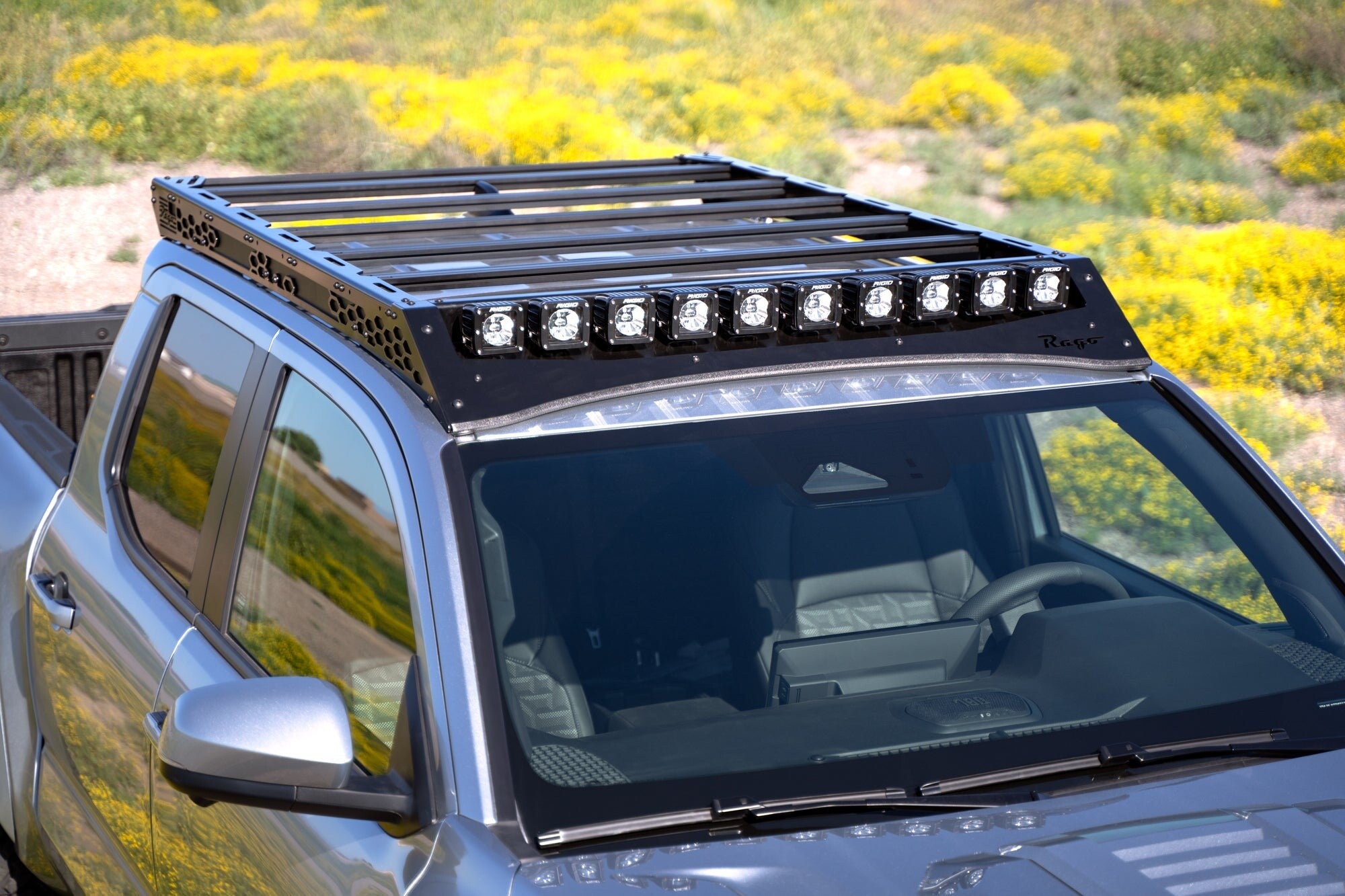 2024+ Toyota Tacoma Roof Rack With Light Pocket Rago Fabrication