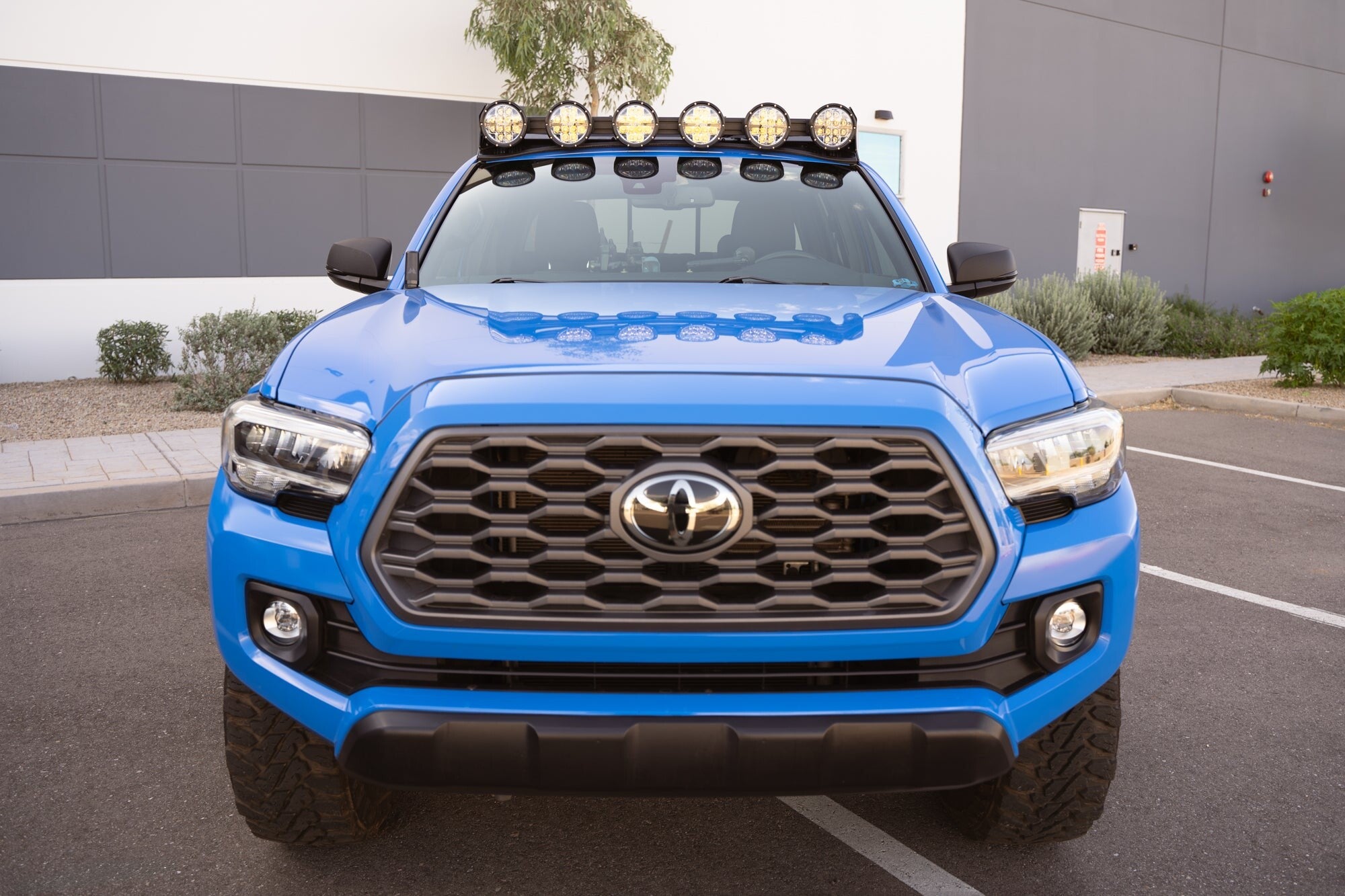 2024+ Toyota Tacoma Roof Rack Rigid Industries Round Light Mount Rago Fabrication
