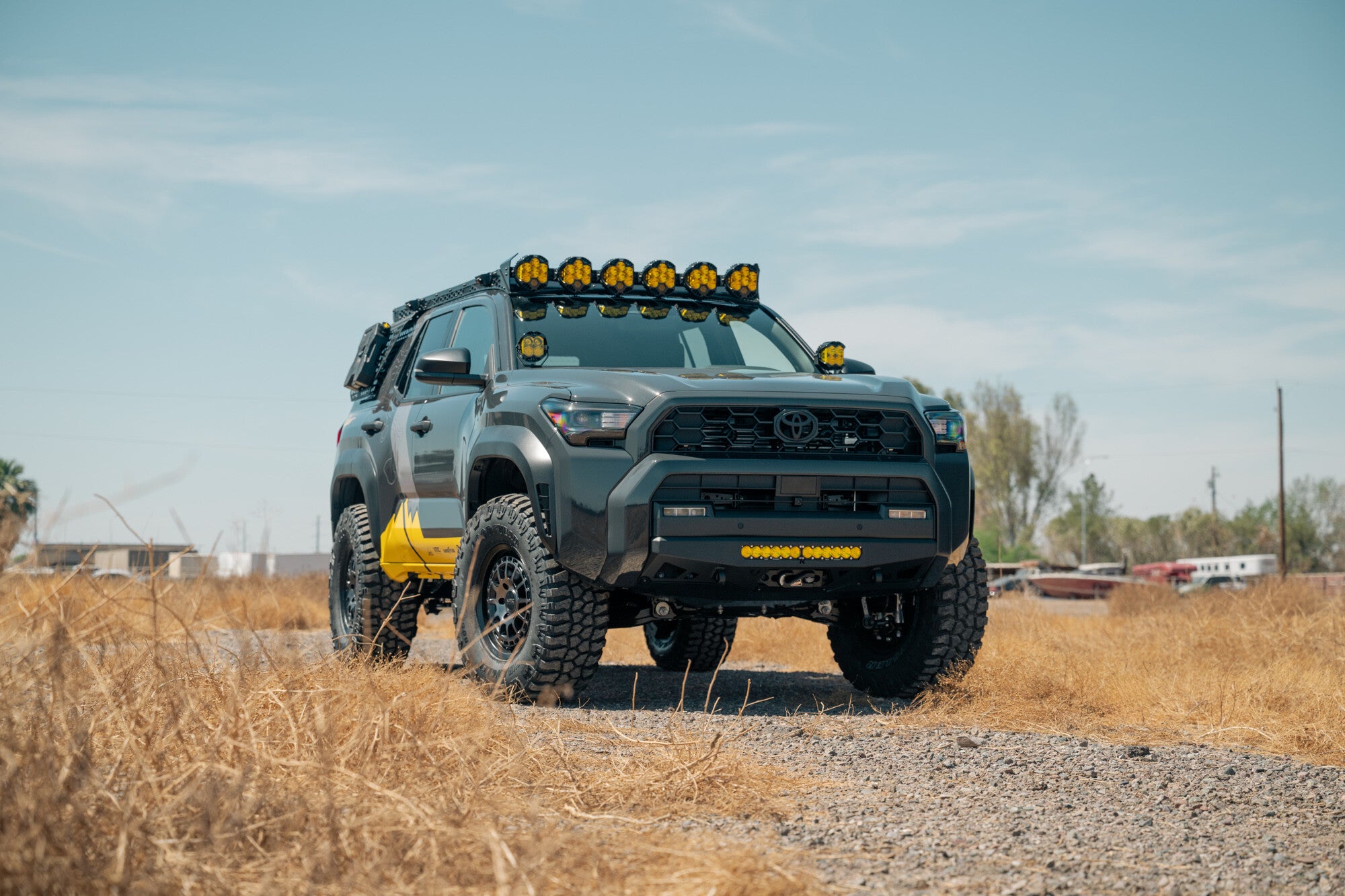 Toyota Roof Rack Baja Designs LP6 Round Light Mount Rago Fabrication