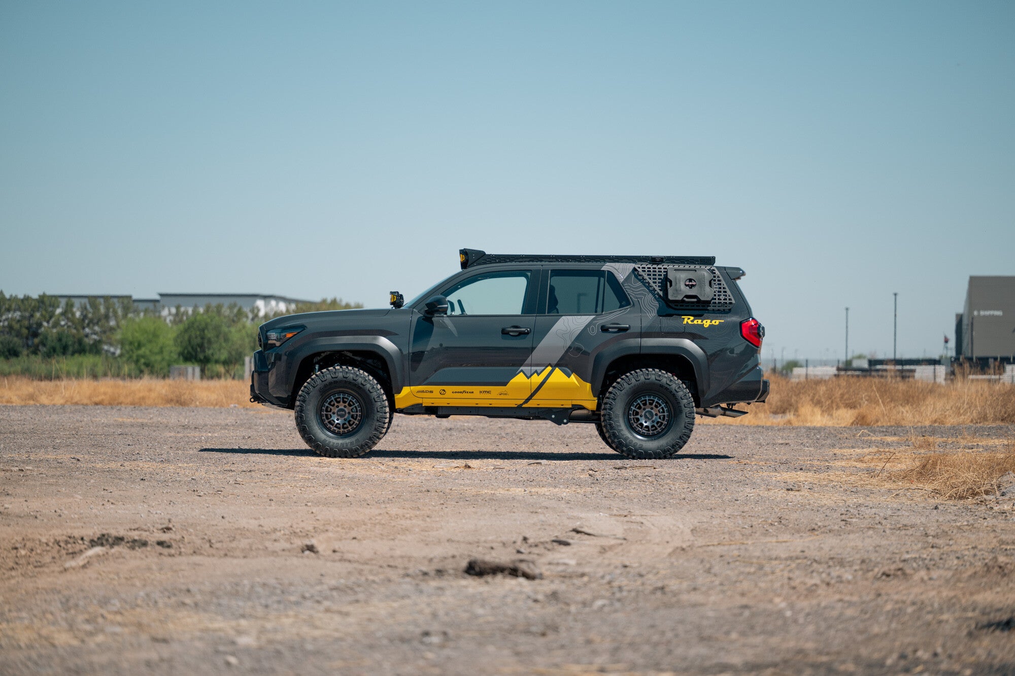 Toyota Roof Rack Baja Designs LP6 Round Light Mount Rago Fabrication