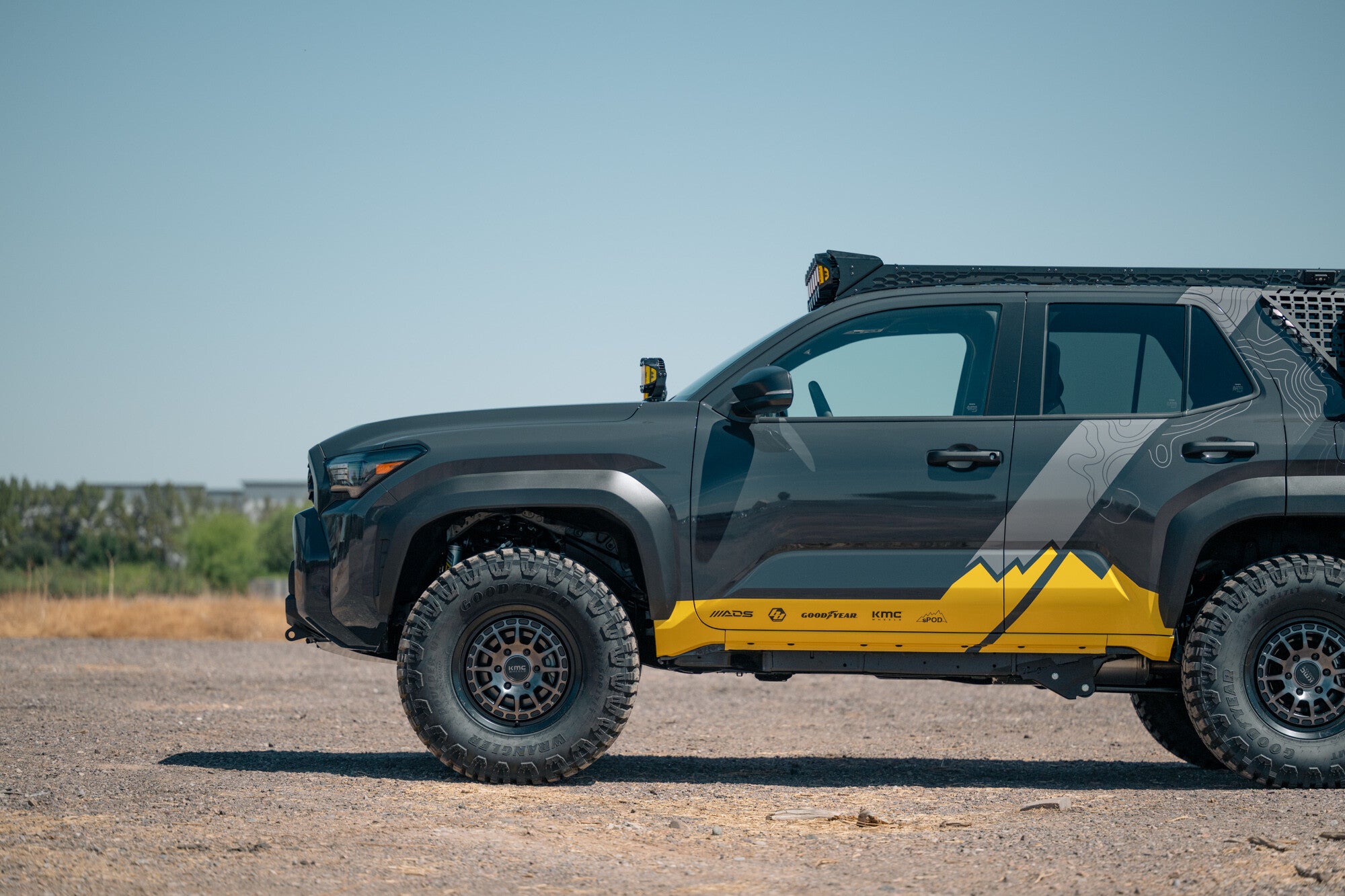 Toyota Roof Rack Baja Designs LP6 Round Light Mount Rago Fabrication